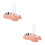 2Ensembles Gamelle Double Pour Chat Rose Acier 4
