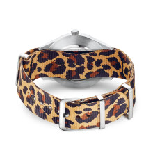 Thomas Sabo Unisex Watch Strap Code TS NATO, Animal Print Polyester Beige ZWA0321-276-19