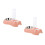2Ensembles Gamelle Double Pour Chat Rose Acier 6