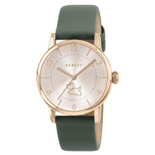 RADLEY Rose Gold Plated Case Hunter Green Leather Strap Watch RY21940A