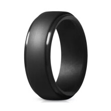 Silicone Rings Women Wedding Rubber Bands Hypoallergenic Flexible Finger Ring-black-7
