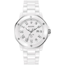 Bulova 98P222 Women's Analogue Quartz Watch with Ceramic Strap