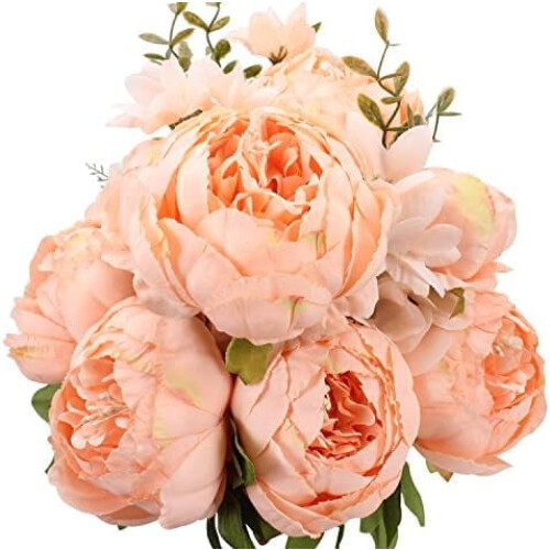 Artificial Silk Peony Bouquet – 13-Stem Wedding Decoration