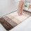 Tapete de corredor para banheiro em microfibra marrom, 101,6 x 61 cm (40 x 24 polegadas) 1