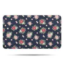 Tapis de bain fleuri Pioneer Flower, tapis antidérapant en microfibre avec envers en caoutchouc, doux, 43 x 76 cm, compatible avec baignoire et