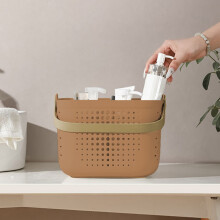 Panier de douche étanche grande capacité avec poignée – Organisateur de salle de bain portable pour dortoir, spa et piscine ; compatible avec