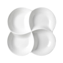 Melamin-Snacktablett, 22 cm, Weiß