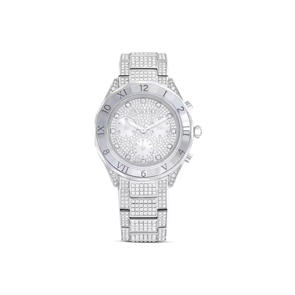 Swarovski Dextera Stainless Steel Swiss Watch For Women, , Classic Silver