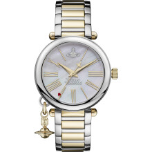 Vivienne Westwood Mother Orb 32mm Ladies Quartz Analogue Display Watch with MOP Dial & Two Tone Stainless Steel Bracelet