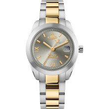 Vivienne Westwood Fenchurch Ladies 28mm Quartz Analogue Display Watch with Grey Dial and Two Tone Stainless Steel Bracelet