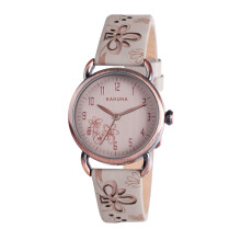 Kahuna Women's Quartz Watch with Beige Dial Analogue Display and Beige PU Strap KLS-0254L