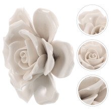 Ceramic Rose Wall Decoration 3d Flower Wall Art Creative Porcelain Floral Hanging Decoration for Living Room Bedroom Kitchen