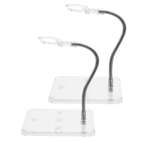 6Pièces Support Jouet Ajustable Plastique Transparent Stable Durable 2