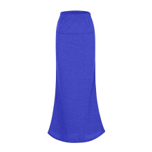 YOUSNH Slim Fit Bleistiftrock mit Raffungen für Damen, elastischer Bund, figurbetonter Rock mit Raffungen und Meerjungfrauenschnitt, blau, XL