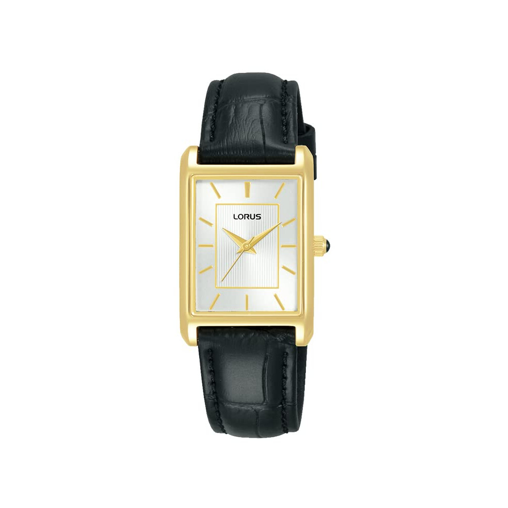 Lorus Women's Analogue Quartz Watch With Leather Strap, Rg290vx9 Gold