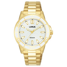 Lorus RG256VX9 Women's Analogue Quartz Watch with Metal Strap, Gold White
