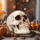 Realistic Resin Skeleton Head Decor, 1 pc 1