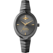 Vivienne Westwood Armour 28mm Ladies Quartz Watch with Grey Dial and IP Gun Stainless Steel Bracelet