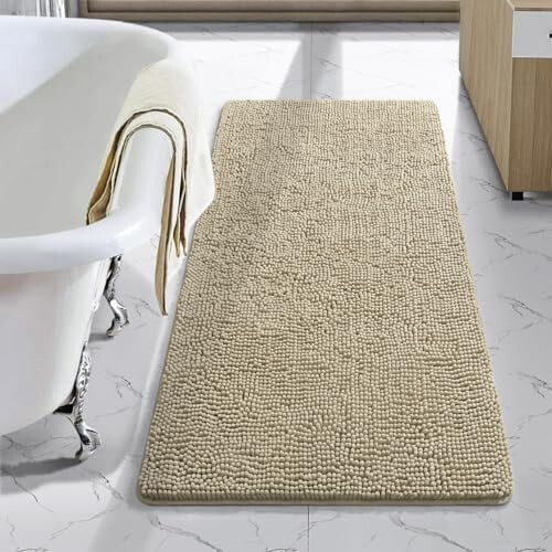 Oversized Bath Runner Rug 24 x 60 Inch, Soft Microfiber