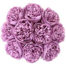 Artificial Peony Stems Purple 10 Pack
