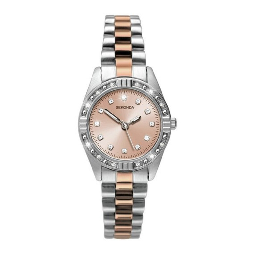 Sekonda Ladies' Rose & Colour Steel Bracelet Watch Silver