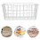 Wire Freezer Storage Basket – 28 x 21 x 12 cm, White 1