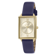 RADLEY Gold Plated Rectangular 24mm Ink Leather Strap