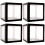 Black Paper Balloon Box Set – 4 pcs, 30 cm Cube 1