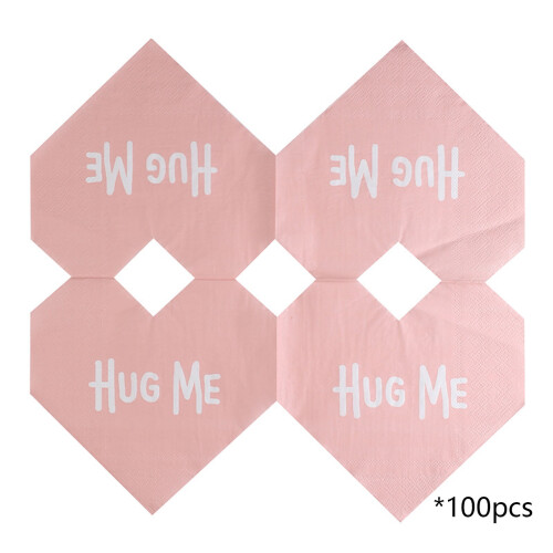 Guardanapos de papel para o Dia dos Namorados, 6,5 polegadas, pacote com 5 (100 folhas)