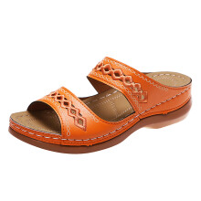 Ketyyh-chn99 Ciabatte da donna comode con plateau e punta aperta, arancioni, ideali per l'estate – compatibili con le taglie standard