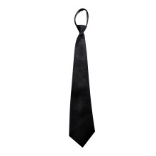 Krawatten für Herren, einfarbige schwarze Polyester-Krawatte mit Reißverschluss, glatte Krawatte mit Reißverschluss, Herrenkrawatten, Marineblau