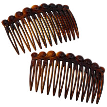 Paris CP33/2 Französischer Haarkamm – Schildpatt, starker Halt für Dutt und Chignon, dekorative Haarspange für Damen und Mädchen, hergestellt