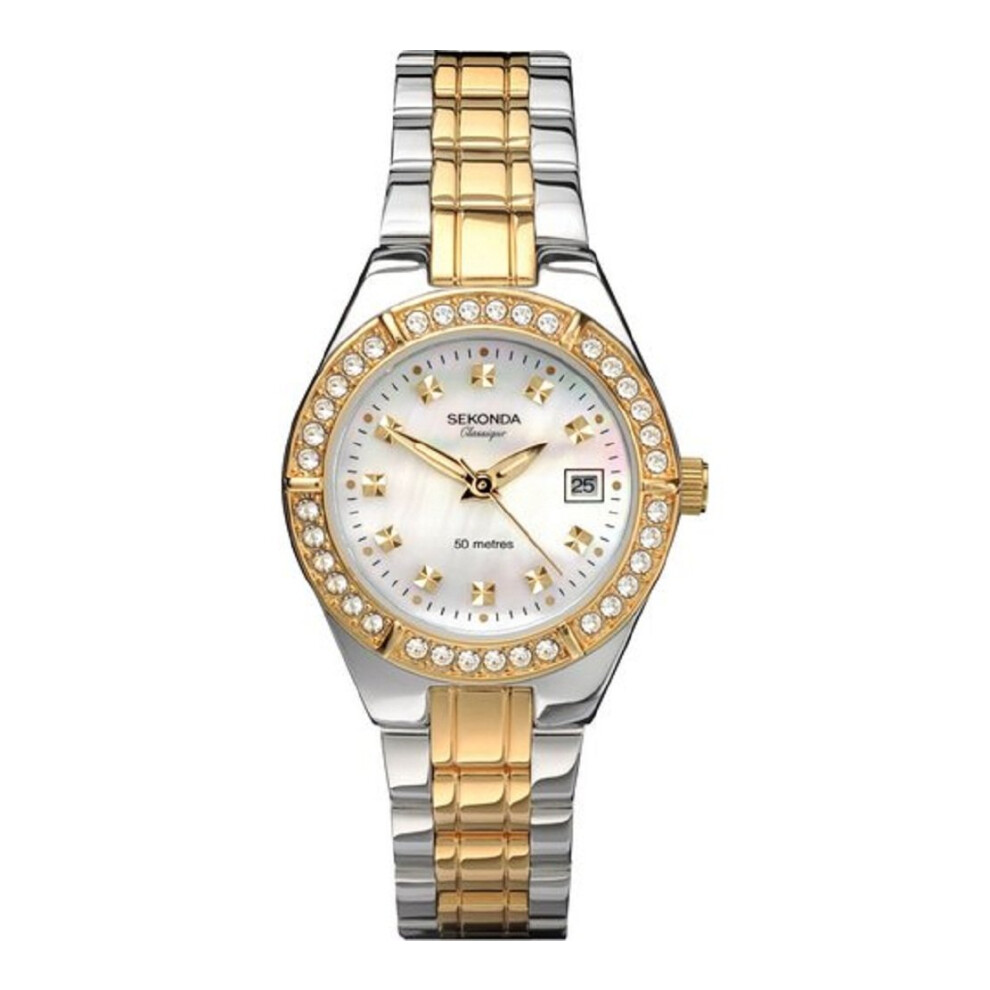 Sekonda Classique Ladies' Two-Tone Watch. White