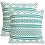 Blågrönt Boho Kuddfodral Linne 20x20 cm 2-pack 1