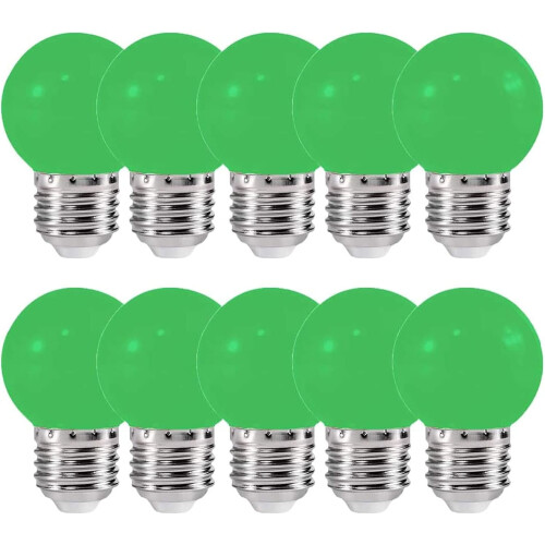 LED røde globepærer E27 1W100lm 10-pak 1