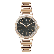 Sekonda Amelia Ladies 28mm Quartz Watch in Grey with Analogue Display, and Rose Gold Alloy Bracelet 40530