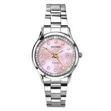 Sekonda Catherine Ladies 27mm Quartz Watch in Pink with Analogue Display, and Stainless Steel Bracelet 40475