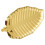 Serviertablett aus Edelstahl in Goldblattform 1