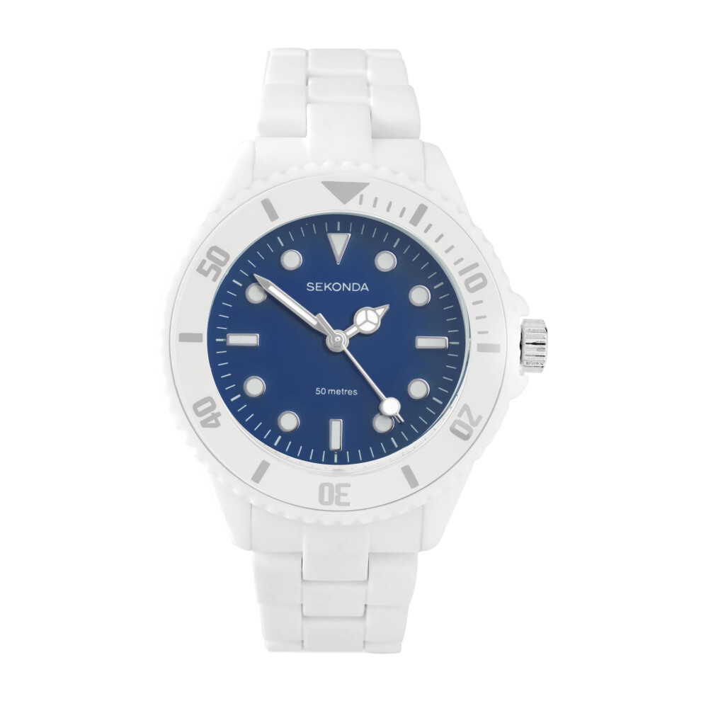 Sekonda Women's Analog Japanese Quartz Watch With Plastic Strap 40647