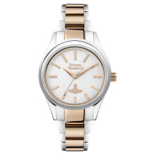 Vivienne Westwood Holloway Ladies Quartz Watch with Silver Dial & Two Tone Stainless Steel Bracelet VV111SLRS