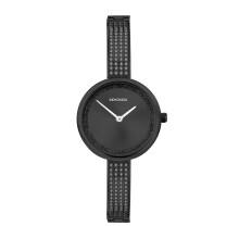 Sekonda Aurora Dress Ladies 29mm Quartz Watch in Black with Analogue Display, and Black Alloy Strap 40629