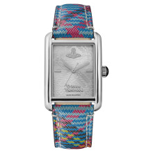 Vivienne Westwood Shacklewell 28mm Ladies Quartz Watch with Silver Dial and Tartan Strap