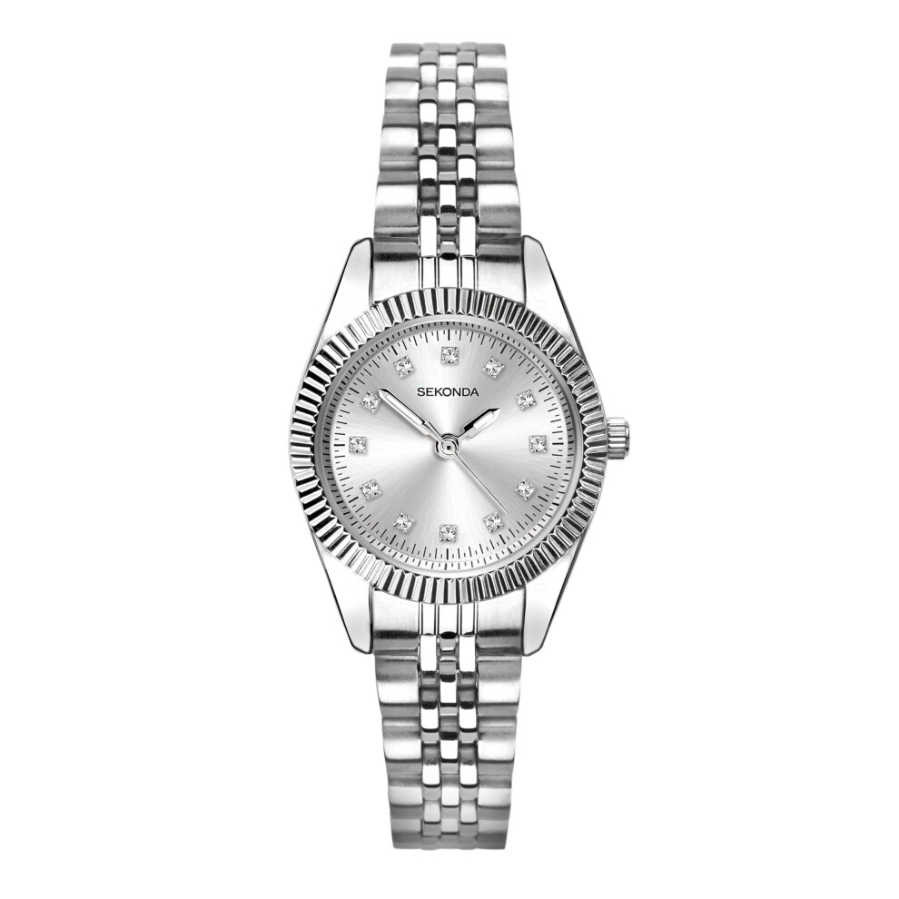 Sekonda Classic Ladies 26Mm Francis Watch With Alloy Bracelet & Dial Silver
