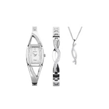 Sekonda Ladies Silver Bracelet Watch Set