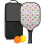 Σετ κουπιών Pickleball από fiberglass με λουλούδια, 2 μπάλες και τσάντα – Συμβατό με 1