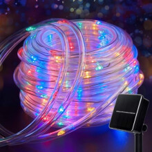 72ft Solar Rope Lights, 200 LED, 8 Modes, Waterproof, Copper Wire, for Garden/Wedding/Christmas – Multicolor