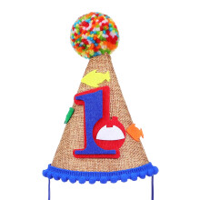 Chapeau d'anniversaire YEAHIBABY pour premier anniversaire, lot de 1, dimensions : 22 x 15 x 2,8 cm