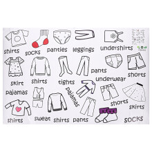 FRCOLOR 1 Sheet Clothing Label Decal Wardrobe Clothing Classification Sticker Dresser Decal