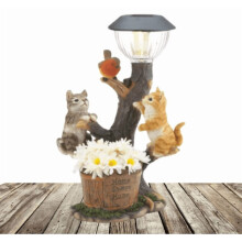 Solar Animal Garden Lights – Puppy Bunny Cat, 3-Piece