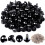 Pacote com 120 Olhos de Segurança de Plástico Preto para Crochê com Arruelas (0,56 polegadas/14 mm) 1